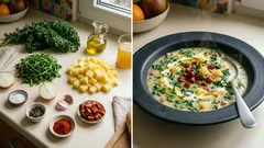 Deftige Kartoffelsuppe mit Grünkohl und Chorizo – cremig, würzig und perfekt für kalte Tage