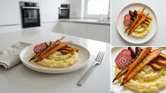 Buntes Ofengemüse mit cremigem Kartoffelstampf – voller Röstaromen und ganz unkompliziert