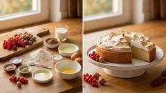Beeren-Baiser-Kuchen mit Johannis- und Stachelbeeren – süß-säuerlich aus dem Ofen