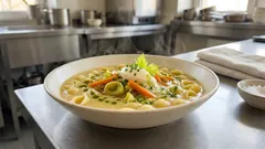 Cremige Gemüsesuppe mit Muschelnudeln – warum die Nudeln besser separat garen