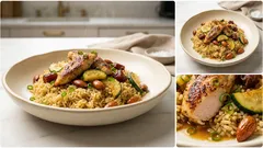 Reispfanne mit Huhn, Datteln & Zucchini – würziges Curry mit feiner Süße, schnell gemacht